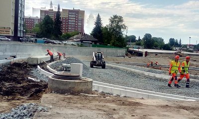 Запольная строительство развязки 1080