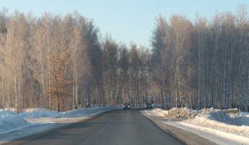 дорога загородная зимой