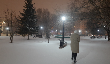 снег холод зима