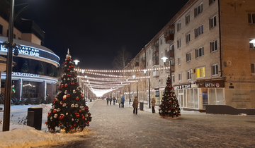 Дзержинского зима ночь