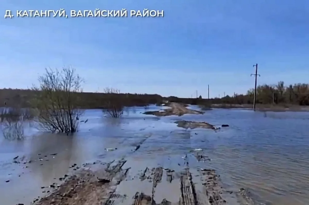 К тюменкой деревне Катангуй Вагайского района идет большая вода МегаТюмень