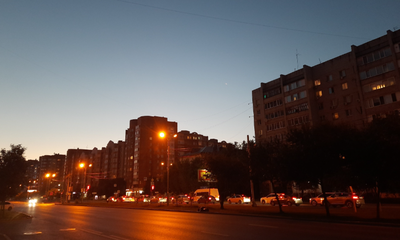 Огни у многоэтажек.
